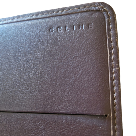 Celine Triomphe Vintage Macadam Denim and Leather Continental Wallet - Picture 4 of 13